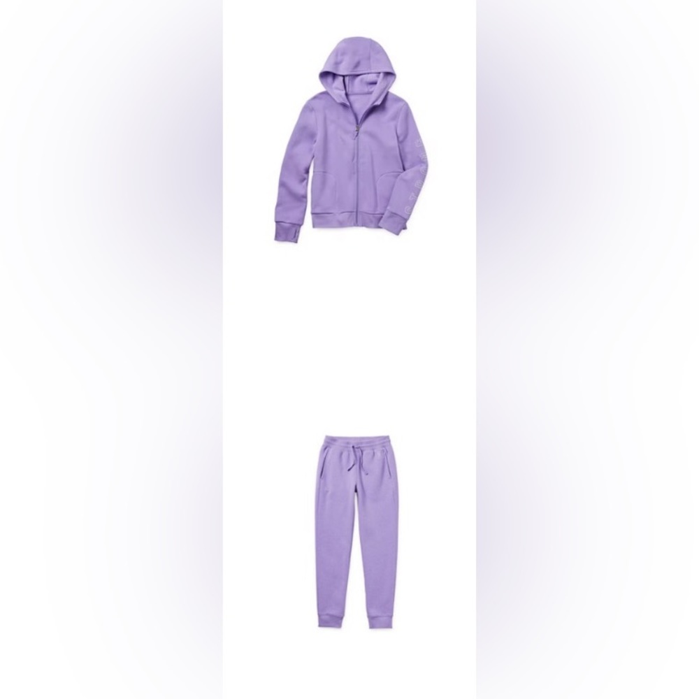 Zip front hoodie and jogger pants set